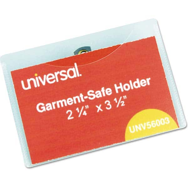 UNIVERSAL - Badge Holders Attachment Type: Clip-On Horizontal or Vertical Holder: Horizontal - USA Tool & Supply