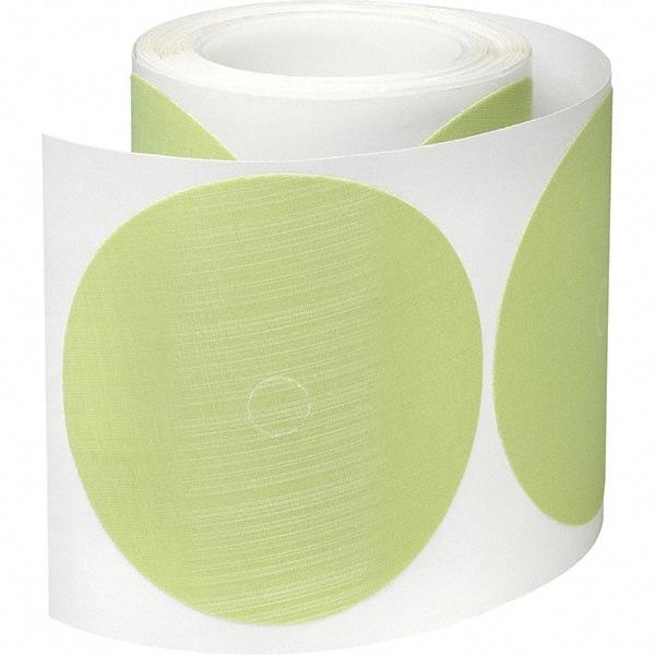 3M - 5" Diam, 35 Grit Trizact Aluminum Oxide Adhesive PSA Disc - Extra Fine Grade, Green, Polyester Backing, Flexible, Use with Random Orbital Sanders - USA Tool & Supply