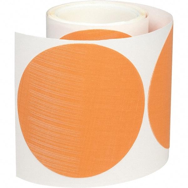 3M - 5" Diam, 5 Grit Trizact Aluminum Oxide Adhesive PSA Disc - Ultra Fine Grade, Orange, Polyester Backing, Flexible, Use with Random Orbital Sanders - USA Tool & Supply