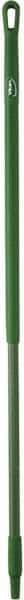 Vikan - 51 x 1-1/4" Fiberglass Squeegee Handle - European Threaded Connection, Green - USA Tool & Supply