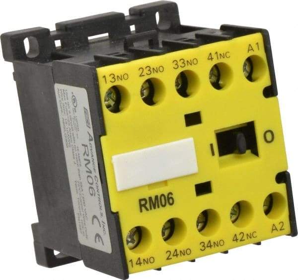 ACI - 4 Pole, 3NO/NC, 120 VAC Control Relay - 16 Amps, 600 VAC - USA Tool & Supply