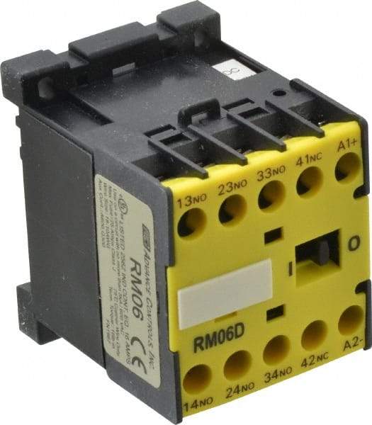 ACI - 4 Pole, 3NO/NC, 24 VAC Control Relay - 16 Amps, 600 VDC - USA Tool & Supply