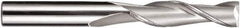 SGS - 1", 2-1/4" LOC, 1" Shank Diam, 5" OAL, 2 Flute, Solid Carbide Square End Mill - Single End, TiN Finish, Spiral Flute, 30° Helix, Centercutting, Right Hand Cut, Right Hand Flute, Series 3L - USA Tool & Supply