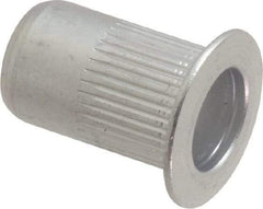 RivetKing - 0.02 to 0.13" Grip, Aluminum Standard Rivet Nut - Uncoated, Countersunk Head - USA Tool & Supply