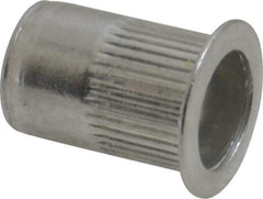 RivetKing - 0.02 to 0.13" Grip, Aluminum Standard Rivet Nut - Uncoated, Countersunk Head - USA Tool & Supply