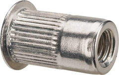 RivetKing - 0.13 to 0.225" Grip, Aluminum Standard Rivet Nut - Uncoated, Countersunk Head - USA Tool & Supply