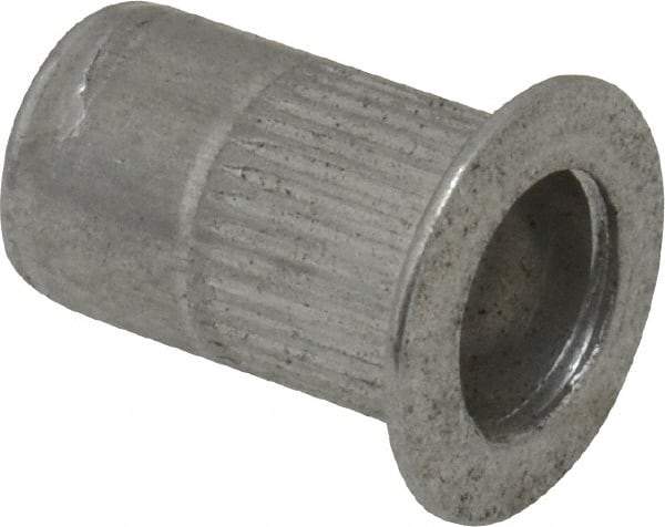 RivetKing - #10-32, 0.02 to 0.13" Grip, 19/64" Drill, Aluminum Standard Rivet Nut - Uncoated, Countersunk Head - USA Tool & Supply