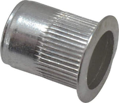 RivetKing - 5/16-18, 0.027 to 0.15" Grip, 17/32" Drill, Aluminum Standard Rivet Nut - Uncoated, Countersunk Head - USA Tool & Supply