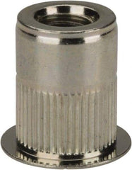 RivetKing - 5/16-18, 0.027 to 0.15" Grip, Steel Standard Rivet Nut - Zinc Yellow Dichromate Finish, Countersunk Head - USA Tool & Supply