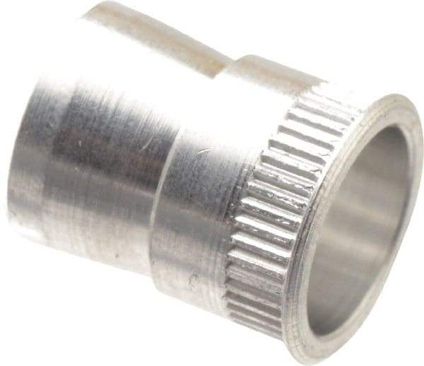 RivetKing - #10-24 UNC, Uncoated, Aluminum Knurled Rivet Nut Inserts - 0.297" to 0.302" Grip, 9/32" Drill Size - USA Tool & Supply