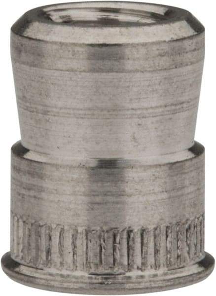 RivetKing - #10-32 UNC, Uncoated, Aluminum Knurled Rivet Nut Inserts - 0.297" to 0.302" Grip, 9/32" Drill Size - USA Tool & Supply