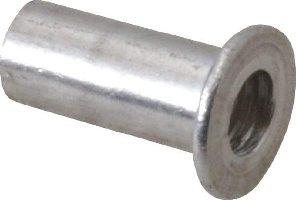 RivetKing - #8-32, 0.12 to 0.16" Grip, #2, Aluminum Standard Rivet Nut - Uncoated, Round Head - USA Tool & Supply