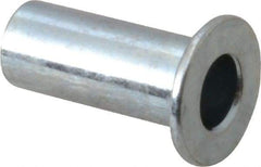 RivetKing - #10-32, 0.08 to 0.13" Grip, 1/4" Drill, Steel Standard Rivet Nut - Zinc Plated, Round Head - USA Tool & Supply