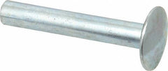 RivetKing - Size 8-30 Dome Head Steel Flush on Both Sides Blind Rivet - Steel Mandrel, 1-5/8" to 1-7/8" Grip, 5/8" Head Diam, 0.255" Min Hole Diam, 1.57" Length Under Head, 1/4" Body Diam - USA Tool & Supply