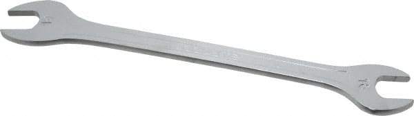 Facom - 18mm x 19mm Standard Extra Thin Open End Wrench - 9-51/64" OAL, Double End, Satin Finish, 15° Head Angle - USA Tool & Supply