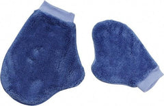 PRO-SOURCE - 9-1/2" Long Microfiber Cleaning & Dusting Mitt - Blue, for Dusting - USA Tool & Supply