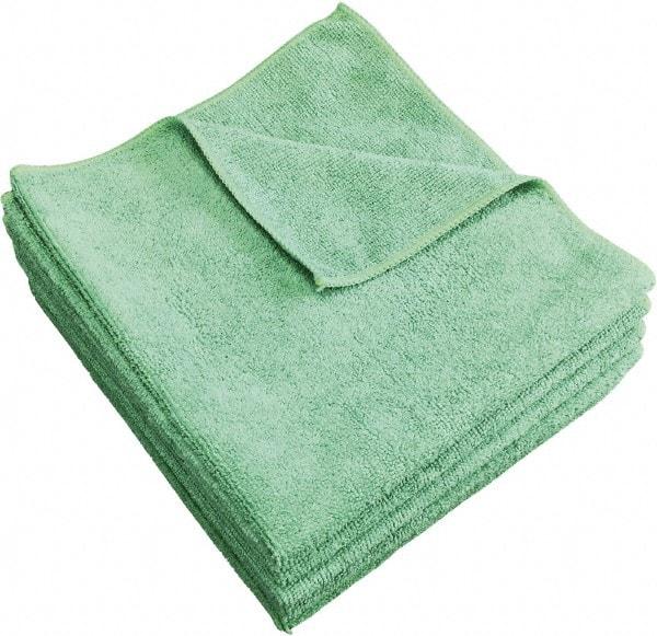 PRO-SOURCE - Dry Microfiber Wipes - Packet, 16" x 16" Sheet Size, Green - USA Tool & Supply