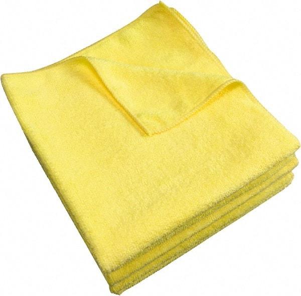 PRO-SOURCE - Dry Microfiber Wipes - Packet, 16" x 16" Sheet Size, Yellow - USA Tool & Supply