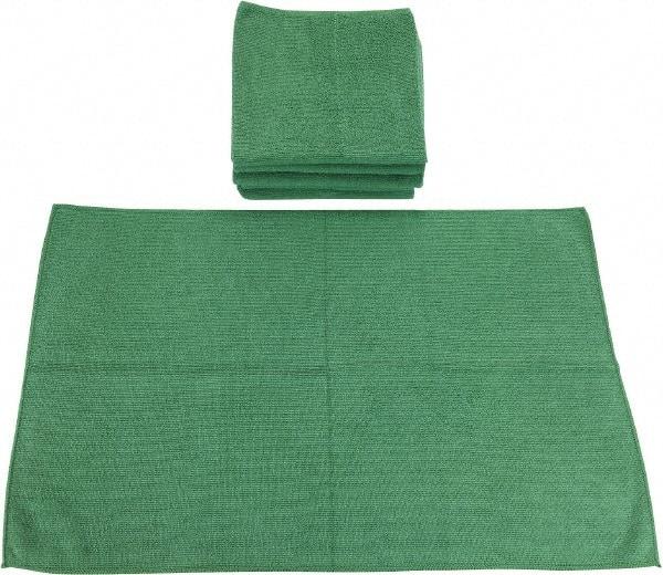 PRO-SOURCE - Reusable Microfiber Wipes - Packet, 16" x 24" Sheet Size, Green - USA Tool & Supply