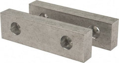 Gibraltar - 5-1/8" Wide x 1-1/2" High x 3/4" Thick, Flat/No Step Vise Jaw - Soft, Aluminum, Fixed Jaw, Compatible with 5" Vises - USA Tool & Supply