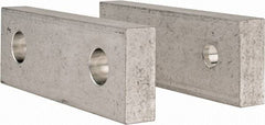 Gibraltar - 6" Wide x 2" High x 3/4" Thick, Flat/No Step Vise Jaw - Soft, Aluminum, Fixed Jaw, Compatible with 6" Vises - USA Tool & Supply