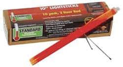 Cyalume - 10 Piece Red Chemical Lightstick - 10 Inch Long, 2 Hours Illumination Time, Nonflammable, Nontoxic and Waterproof, Snap and Shake Activation Method - USA Tool & Supply