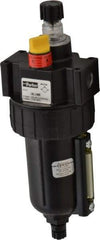 Parker - 1/4" NPT, 250 Max psi Intermediate Micro Mist Lubricator - Metal Bowl with Sight Glass, Zinc Body, 40 CFM, 175°F Max Temp, 2.81" Wide x 7.82" High - USA Tool & Supply