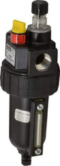Parker - 1/2" NPT, 250 Max psi Intermediate Micro Mist Lubricator - Metal Bowl with Sight Glass, Zinc Body, 90 CFM, 175°F Max Temp, 2.81" Wide x 7.82" High - USA Tool & Supply