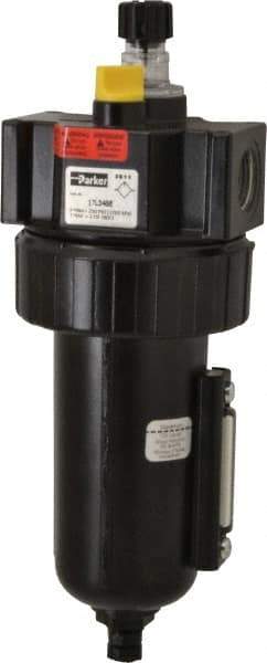 Parker - 1/2" NPT, 250 Max psi Standard Micro Mist Lubricator - Metal Bowl with Sight Glass, Zinc Body, 90 CFM, 175°F Max Temp, 3.24" Wide x 9.27" High - USA Tool & Supply