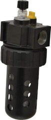 Parker - 3/4" NPT, 150 Max psi Standard Micro Mist Lubricator - Polycarbonate Bowl with Sight Glass, Zinc Body, 90 CFM, 125°F Max Temp, 3.24" Wide x 9.27" High - USA Tool & Supply