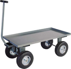 Jamco - 2,000 Lb Capacity Steel Wagon Truck - Steel Deck, 24" OAW - USA Tool & Supply