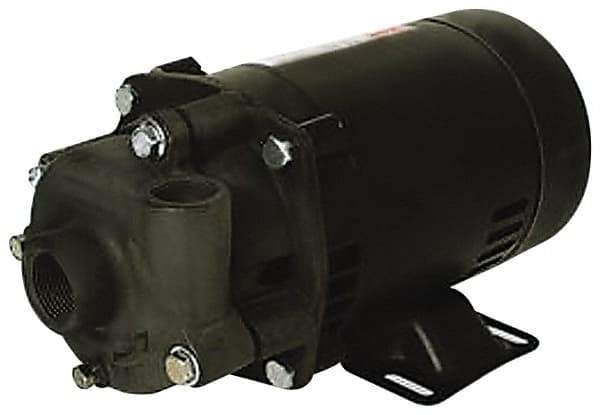 Pentair - ODP Motor, 115/208-230 Volt, 1 Phase, 1/2 HP, Cast Iron Straight Pump - 1-1/4 Inch Inlet, 1 Inch Outlet, 42 Max Head psi, Bronze Impeller, Cast Iron Shaft, Buna-N Seal, 42 Ft. Shut Off - USA Tool & Supply