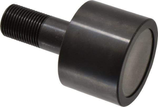 Accurate Bushing - 2-1/4" Roller Diam x 1-11/16" Width, 7/8" Stud Diam x 2" Length, Plain Load Roller - Steel, 1-1/8" Thread Length, 7/8-14 Thread, 3,490 Lb Dynamic Cap, 2,000 Lb Static Cap - USA Tool & Supply