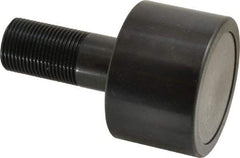 Accurate Bushing - 2-1/2" Roller Diam x 1-11/16" Width, 1" Stud Diam x 2-1/4" Length, Plain Load Roller - Steel, 1-1/2" Thread Length, 1-14 Thread, 5,120 Lb Dynamic Cap, 3,120 Lb Static Cap - USA Tool & Supply