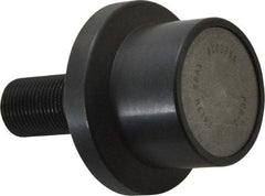 Accurate Bushing - 2" Roller Diam x 1-11/16" Width, 7/8" Stud Diam x 2" Length, Flanged Load Roller - Steel, 1-1/4" Thread Length, 7/8-14 Thread, 3,490 Lb Dynamic Cap, 2,000 Lb Static Cap - USA Tool & Supply