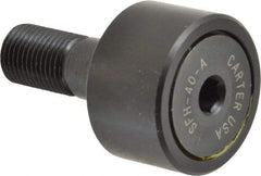 Made in USA - 1-1/4" Roller Diam x 3/4" Width, 1/2" Stud Diam x 1-1/4" Length, Stud Cam Follower - Steel, 5/8" Thread Length, 1/2-20 Thread, 3,144 Lb Dynamic Cap - USA Tool & Supply