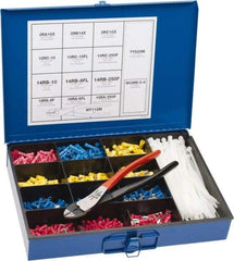 Thomas & Betts - 1,102 Piece, Terminal Kit - 22 to 10 AWG Compatible Wire Size - USA Tool & Supply