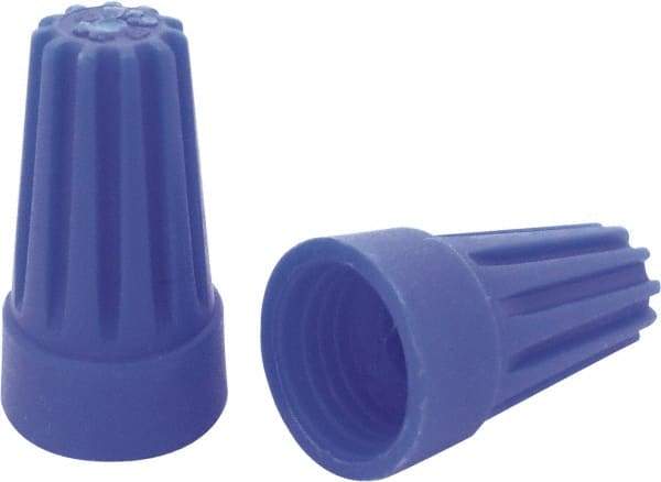 Ideal - 3, 20 to 3, 16 AWG, 300 Volt, Flame Retardant, Standard Twist on Wire Connector - Blue, 221°F - USA Tool & Supply