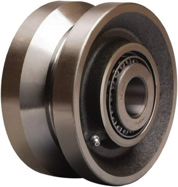 Hamilton - 6 Inch Diameter x 3 Inch Wide, Forged Steel Caster Wheel - 4,500 Lb. Capacity, 3-1/4 Inch Hub Length, 1-1/2 Inch Axle Diameter, Straight Roller Bearing - USA Tool & Supply