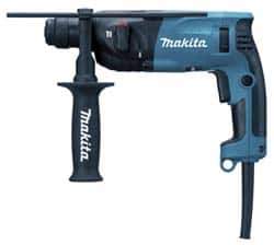 Makita - 110 Volt SDS Plus Chuck Electric Rotary Hammer - 0 to 5,000 BPM, 0 to 1,500 RPM, Reversible - USA Tool & Supply