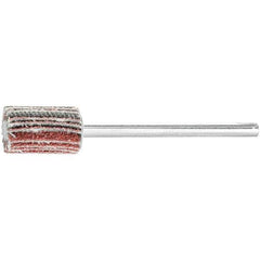 PFERD - 3/8" Diam x 5/8" Face Width, Aluminum Oxide Coated Mounted Flap Wheel - 1/8" Shank Mount, 60 Grit, 75,000 Max RPM - USA Tool & Supply