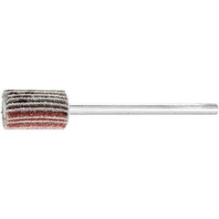 PFERD - 3/8" Diam x 5/8" Face Width, Aluminum Oxide Coated Mounted Flap Wheel - 1/8" Shank Mount, 80 Grit, 75,000 Max RPM - USA Tool & Supply