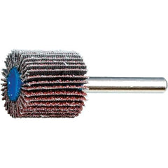 PFERD - 1" Diam x 1" Face Width, Aluminum Oxide Coated Mounted Flap Wheel - 1/4" Shank Mount, 40 Grit, 25,000 Max RPM - USA Tool & Supply