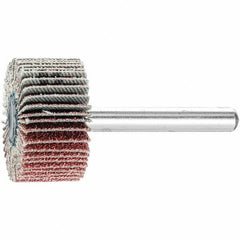 PFERD - 1-3/8" Diam x 5/8" Face Width, Aluminum Oxide Coated Mounted Flap Wheel - 1/4" Shank Mount, 60 Grit, 23,000 Max RPM - USA Tool & Supply