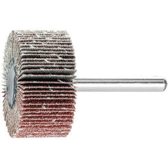 PFERD - 1-1/2" Diam x 1" Face Width, Aluminum Oxide Coated Mounted Flap Wheel - 1/4" Shank Mount, 80 Grit, 23,000 Max RPM - USA Tool & Supply