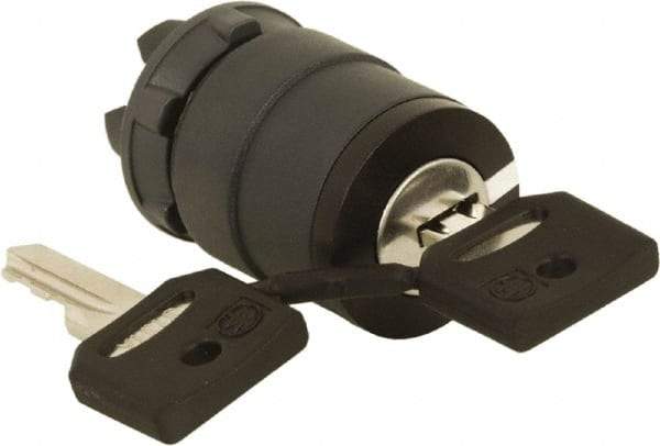 Schneider Electric - 22mm Mount Hole, 2 Position, Key Operated, Selector Switch Only - Black, Maintained (MA), Nonilluminated, Shock, Vibration and Water Resistant - USA Tool & Supply