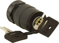 Schneider Electric - 22mm Mount Hole, 2 Position, Key Operated, Selector Switch Only - Black, Maintained (MA), Nonilluminated, Shock, Vibration and Water Resistant - USA Tool & Supply