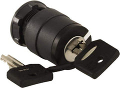 Schneider Electric - 22mm Mount Hole, 2 Position, Key Operated, Selector Switch Only - Black, Maintained (MA), Nonilluminated, Shock, Vibration and Water Resistant - USA Tool & Supply