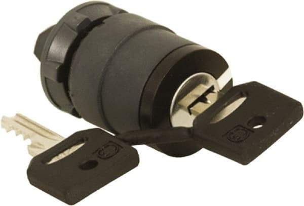 Schneider Electric - 22mm Mount Hole, 3 Position, Key Operated, Selector Switch Only - Black, Maintained (MA), Nonilluminated, Shock, Vibration and Water Resistant - USA Tool & Supply
