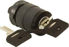 Schneider Electric - 22mm Mount Hole, 3 Position, Key Operated, Selector Switch Only - Black, Maintained (MA), Nonilluminated, Shock, Vibration and Water Resistant - USA Tool & Supply